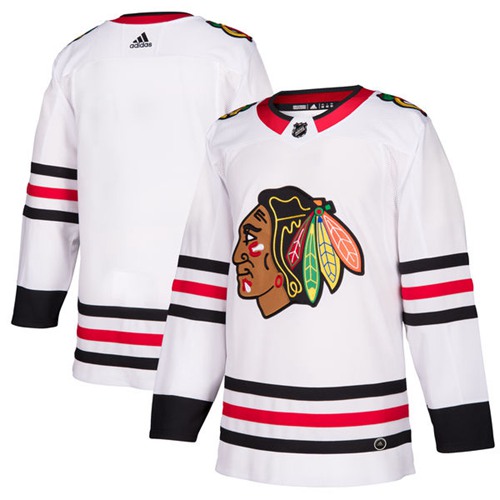 Adidas Men Chicago Blackhawks Blank White Road Authentic Stitched NHL Jersey->chicago blackhawks->NHL Jersey